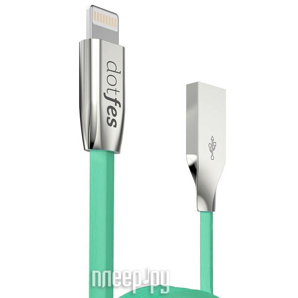  Dotfes USB - Lightning A04 2.5A 1m Green 14619