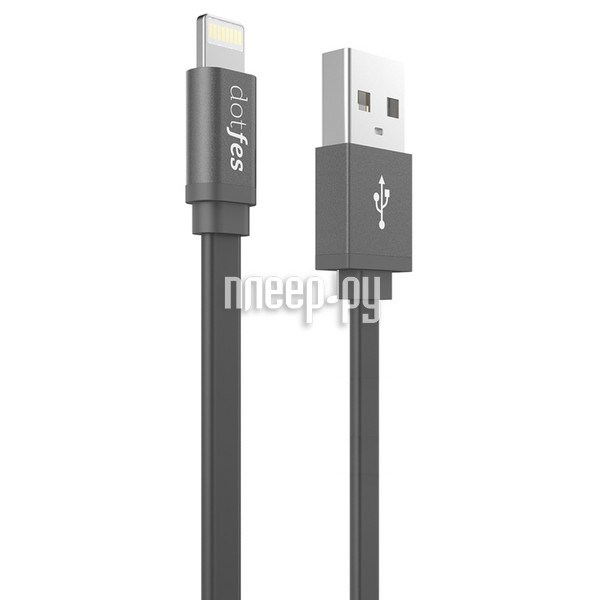  Dotfes USB - Lightning A05 2.5A 1m Black 14622