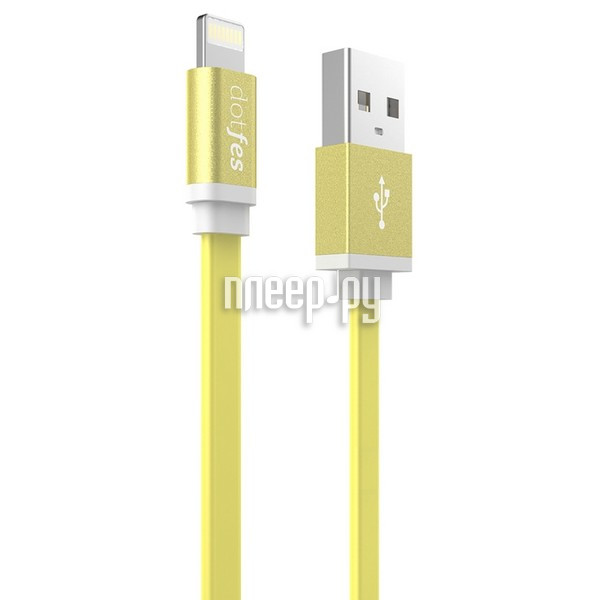  Dotfes USB - Lightning A05 2.5A 1m Yellow 14626 