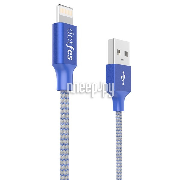  Dotfes USB - Lightning A06 2.5A 1m Blue 14627