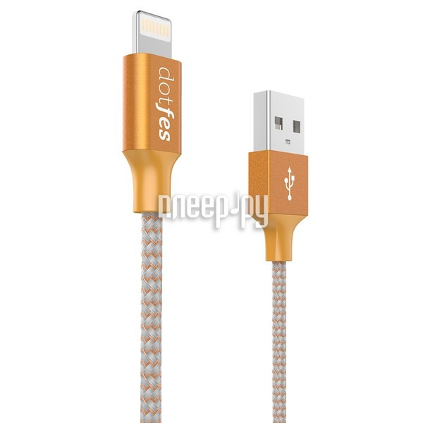  Dotfes USB - Lightning A06 2.5A 1m Orange 14629 