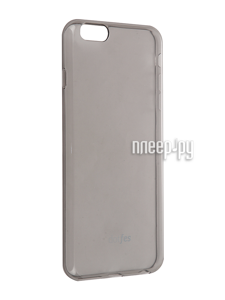   Dotfes G04 Ultra Slim TPU Case  APPLE iPhone 6 Plus / 6s Plus Transparent-Black 47072 