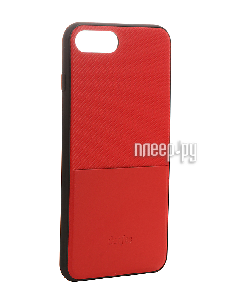   Dotfes G02 Carbon Fiber Card Case  APPLE iPhone 7 Plus Red 47067 