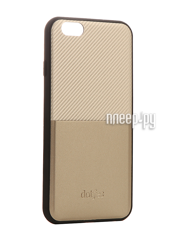   Dotfes G02 Carbon Fiber Card Case  APPLE iPhone 6 Plus / 6s Plus Gold 47058 