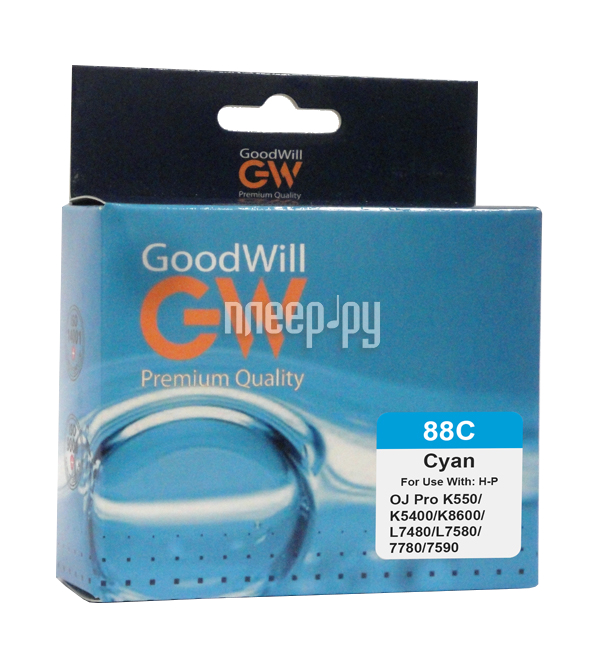  GoodWill GW-C9391AE 88XL Cyan  HP OfficeJet Pro K550 / K5400 / K8600 / L7480 / L7580 / 7780 / 7590