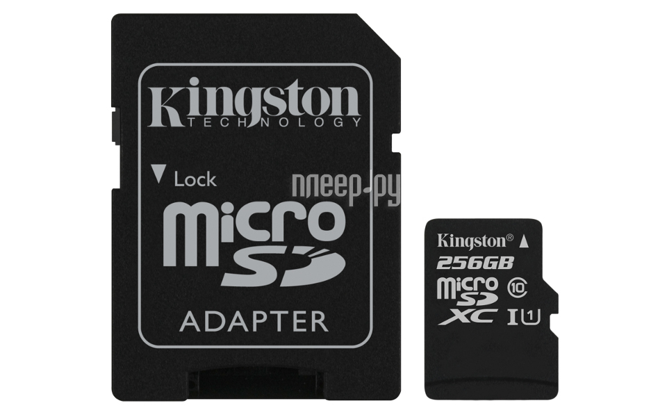   256Gb - Kingston Micro Secure Digital XC Class 10 UHS-I SDC10G2 / 256GB    SD 