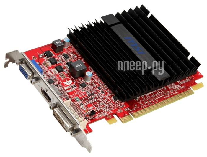  MSI Radeon R5 230 625Mhz PCI-E 2.1 1024Mb 1000Mhz 64 bit DVI HDMI HDCP R5 230 1GD3H LP