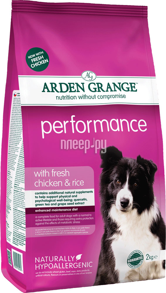  Arden Grange Adult Dog Performance 2kg     AG609289 