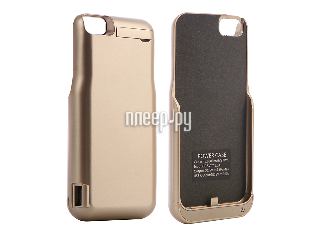  - Red Line Power Case 6000 mAh  APPLE iPhone 6 / 6S / 7 Gold