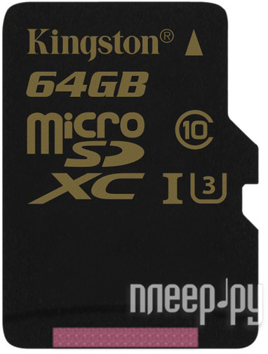   64Gb - Kingston MicroSDXC Class 10 UHS-I U3 SDCG / 64GBSP  3013 