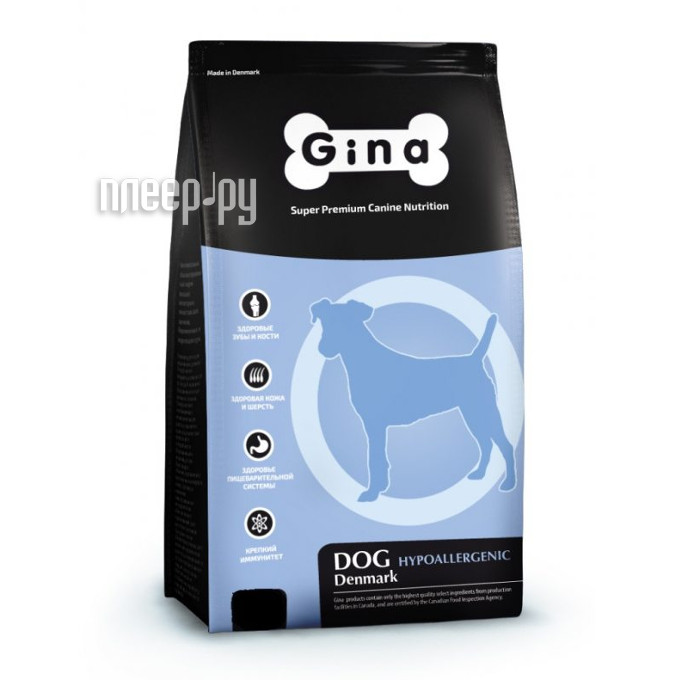  Gina Dog Hypoallergenic Denmark 1kg 080118.0 
