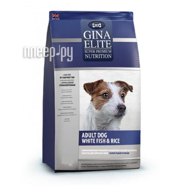  Gina Elite Dog White fish&Rice 3kg 250003.0 