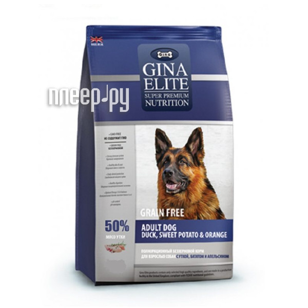  Gina Elite GF Dog Duck,Sweet Potato,Orange 12kg 250007.2