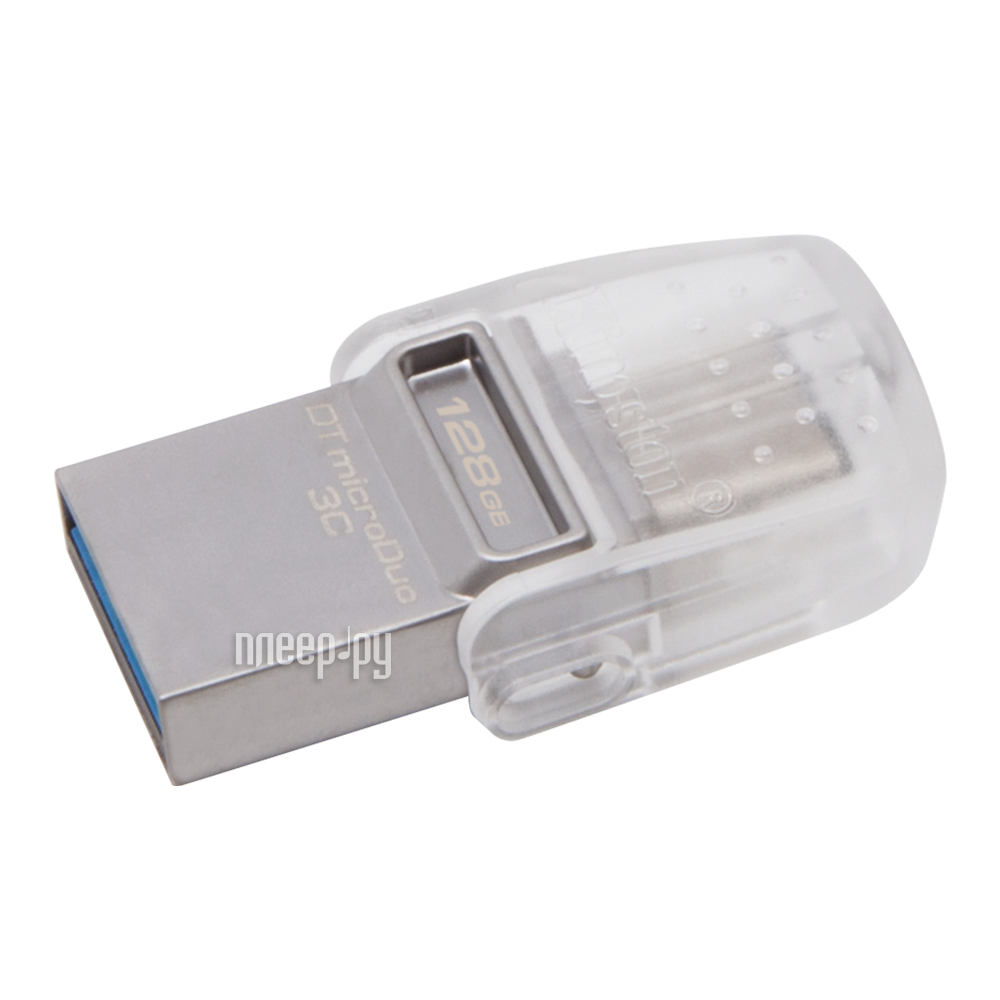 USB Flash Drive 128Gb - Kingston DataTraveler microDuo 3C DTDUO3C / 128GB  3210 