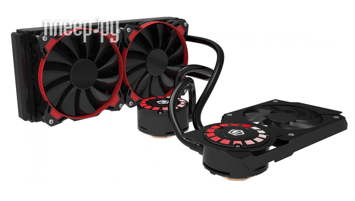   ID-Cooling Hunter Duet Black-Red (Intel LGA2011 / 1366 / 1151 / 1150 / 1155 / 1156 / 775 / AMD AM4 / FM2+ / FM2 / FM1 / AM3+ / AM3 / AM2+ / AM2) 