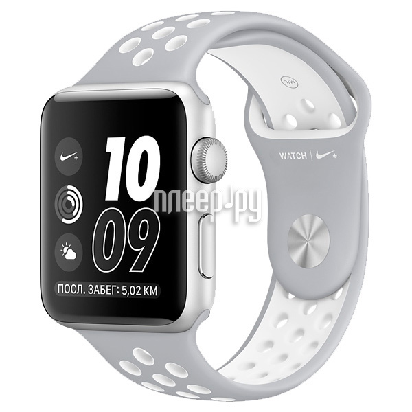   APPLE Watch Nike+ 38mm Silver Aluminium Case with Flat Silver-White Nike Sport Band MNNQ2RU / A