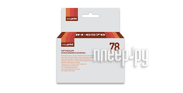  EasyPrint IH-78 78XL Color  HP Deskjet 930 / 940 / 950 / 960 / 970 / 1220 / Officejet 5110 / g55 / g85 / g95 / k60 / k80kv40 / Photosmart 1115 / 1215 / 1315 / p1000 / 1100  956 