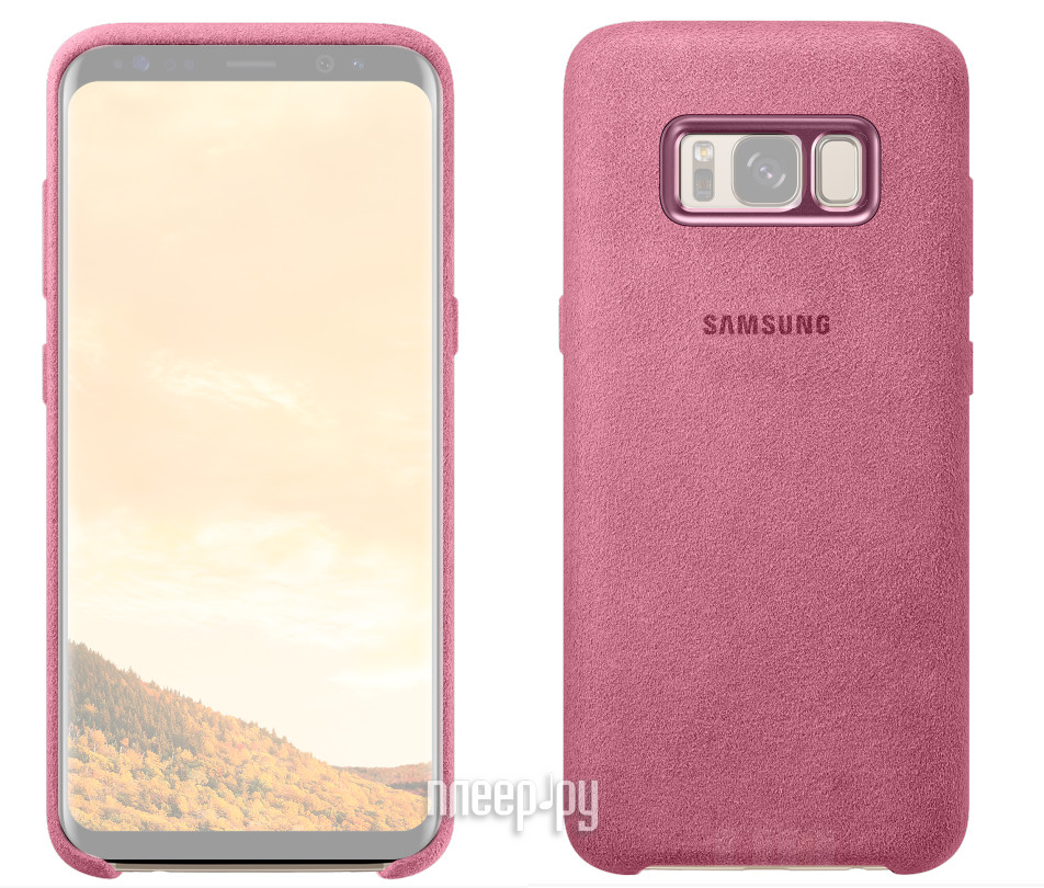   Samsung Galaxy S8 Plus Alcantara Cover Pink EF-XG955APEGRU 