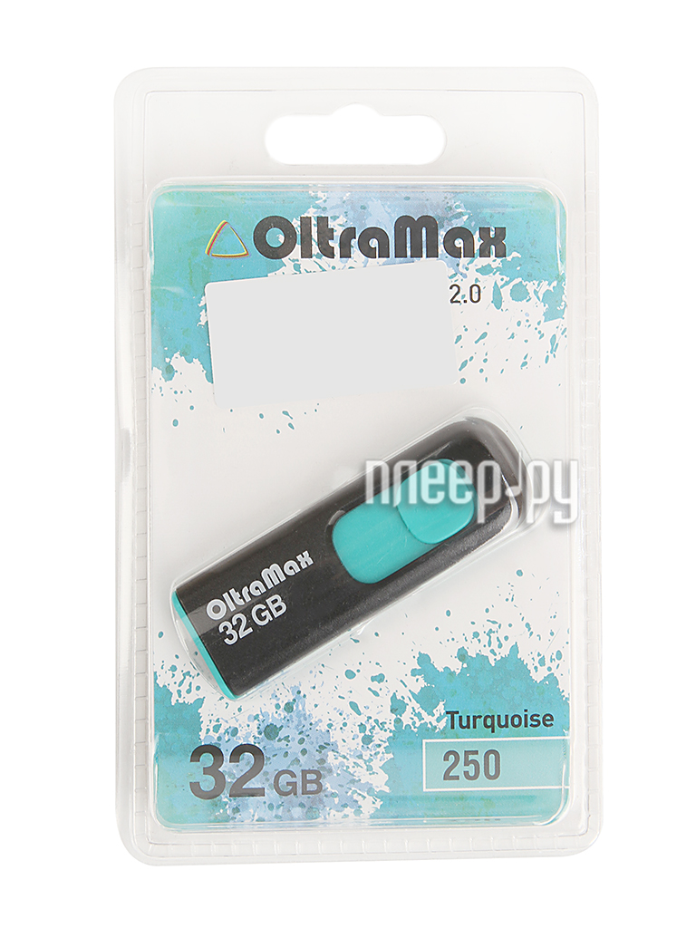 USB Flash Drive 32Gb - OltraMax 250 OM-32GB-250-Turquoise