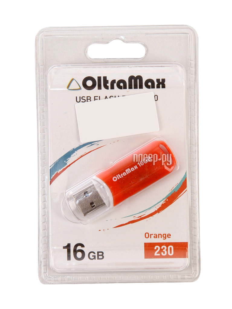 USB Flash Drive 16Gb - OltraMax 230 OM-16GB-230-Orange