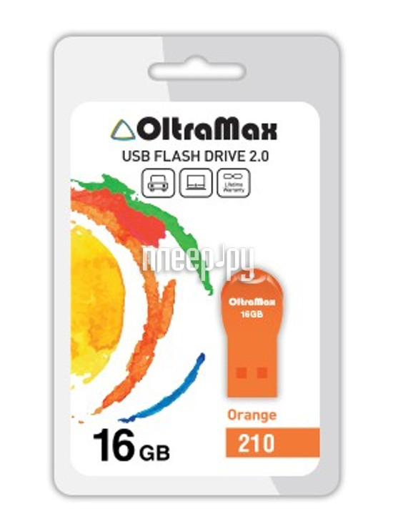 USB Flash Drive 16Gb - OltraMax 210 OM-16GB-210-Orange  361 