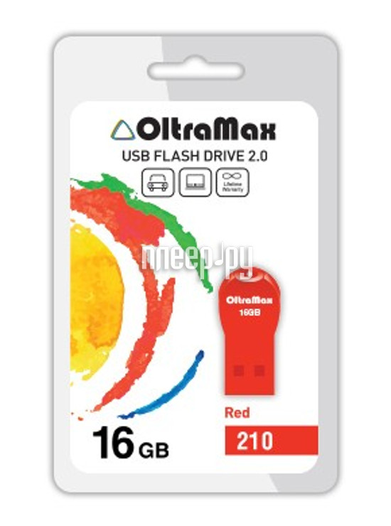 USB Flash Drive 16Gb - OltraMax 210 OM-16GB-210-Red 