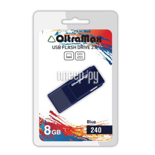 USB Flash Drive 8Gb - OltraMax 240 OM-8GB-240-Blue 