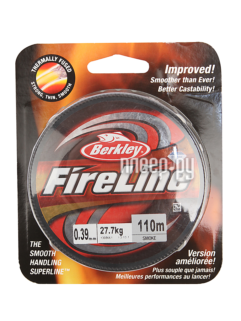   Berkley FireLine Smoke 0.39mm 110m 27.7kg Grey 1308661 
