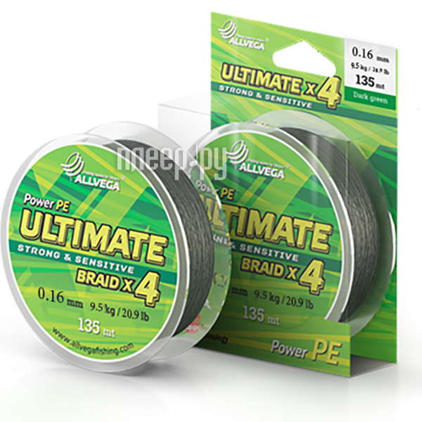   Allvega Ultimate 0.16mm 135m 9.5kg Dark Green U135DGR016