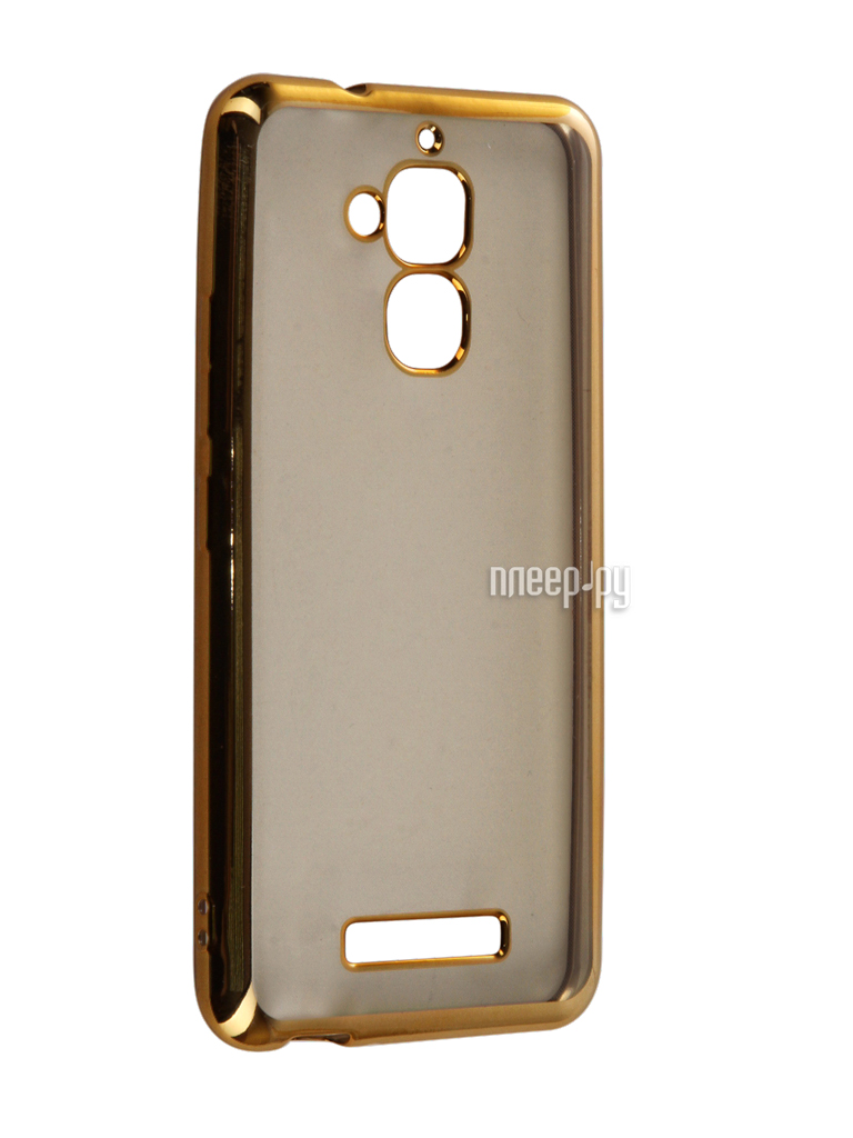   ASUS Zenfone 3 Max ZC520TL SkinBox Silicone Chrome Border 4People Gold T-S-AZC520TL-008  518 