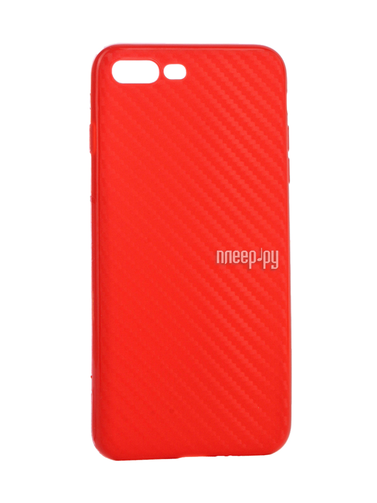   Krutoff Silicone Carbon  iPhone 7 Plus Red 11849 