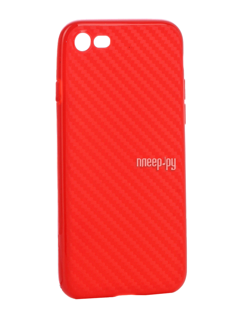   Krutoff Silicone Carbon  iPhone 7 Red 11846 