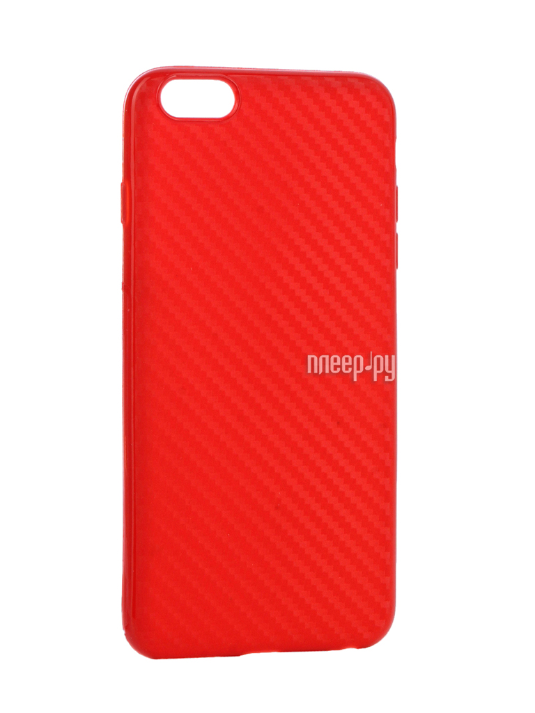   Krutoff Silicone Carbon  iPhone 6 Plus Red 11843