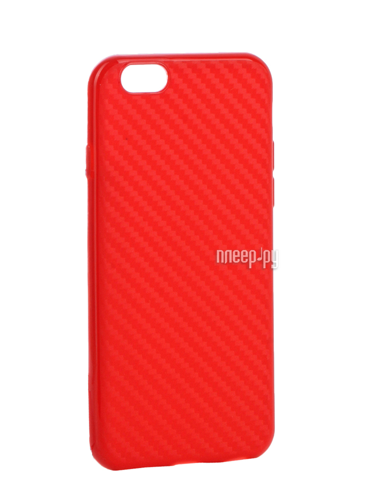   Krutoff Silicone Carbon  iPhone 6 / 6S Red 11840 