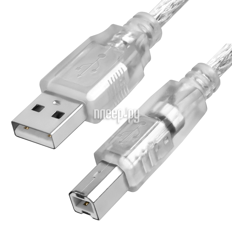  Greenconnect Premium USB 2.0 AM - BM 2.0m Transparent GCR-UPC2M-BD2S-2.0m  384 