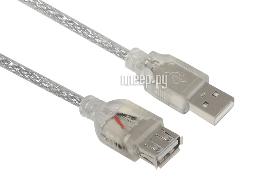  Greenconnect USB 2.0 AM - AF 0.3m Transparent GCR-UEC2M-BB2S-0.3m 