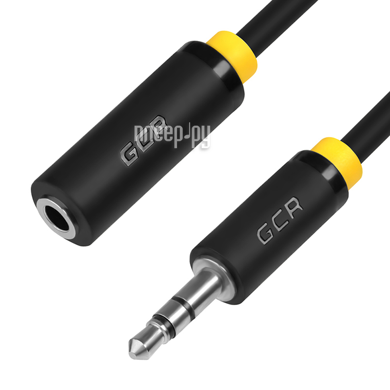  Greenconnect Premium 3.5 Jack AM - 3.5 Jack AF 20m Black-Yellow GCR-STM1114-20.0m  1150 