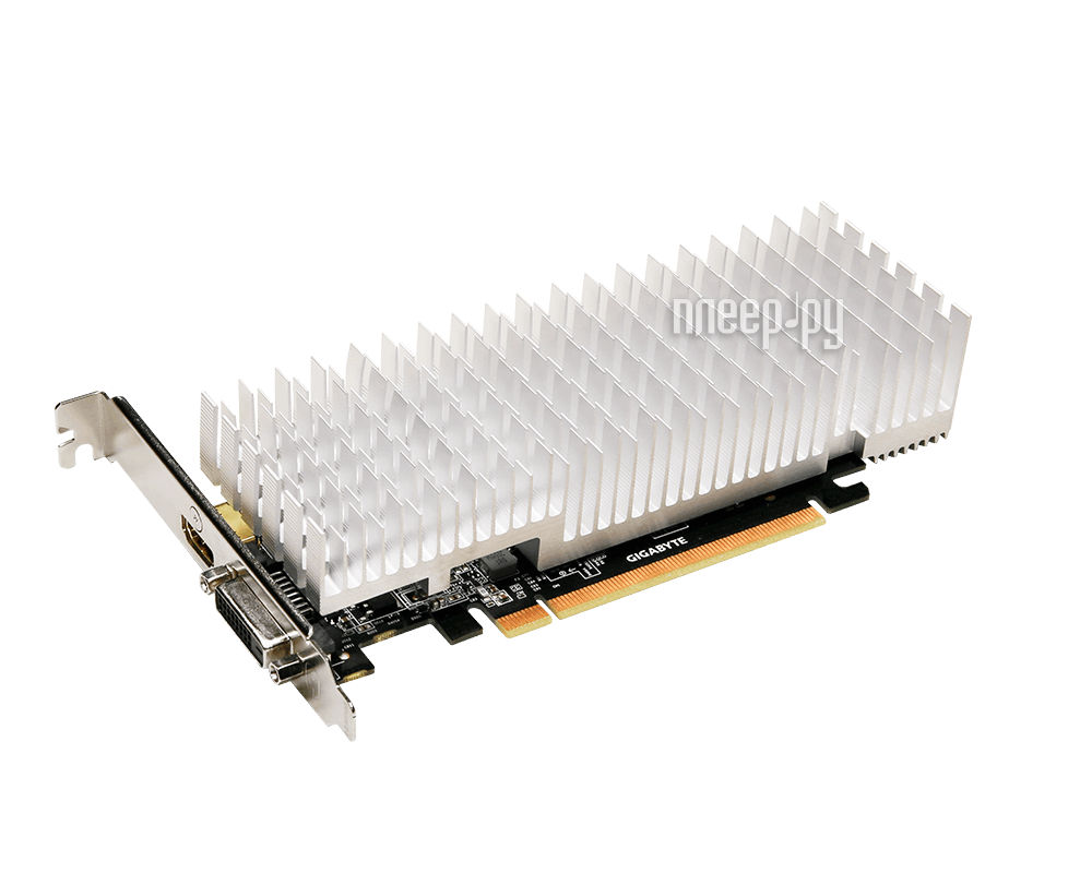  GigaByte GeForce GT 1030 1227Mhz PCI-E 3.0 2048Mb 6008Mhz 64 bit DVI HDMI HDCP Silent Low Profile GV-N1030SL-2GL 