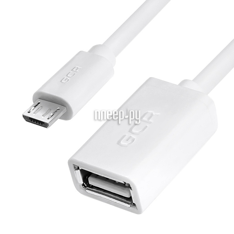  Greenconnect OTG micro USB - AF USB 2.0 0.3m White GCR-MB6AF-AA2SG-0.3m