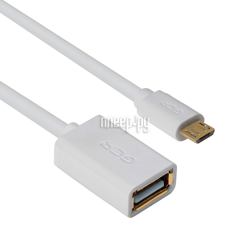  Greenconnect OTG micro USB - AF USB 2.0 0.3m White GCR-MB5AF-AA2SG-0.3m