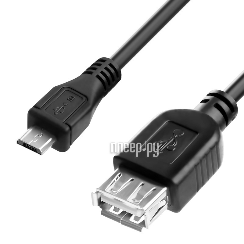  Greenconnect OTG micro USB - AF USB 2.0 0.3m Black