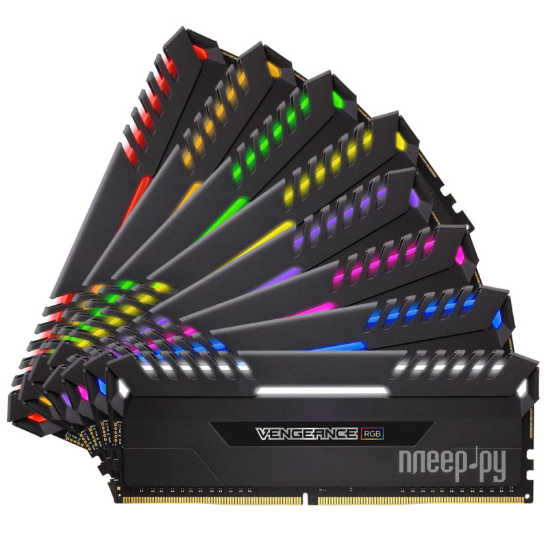   Corsair Vengeance RGB DDR4 DIMM 2666MHz PC4-21300 CL16 - 64Gb KIT (8x8Gb) CMR64GX4M8A2666C16 