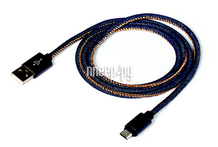  DF micro USB-USB aJeans-01 Dark Blue