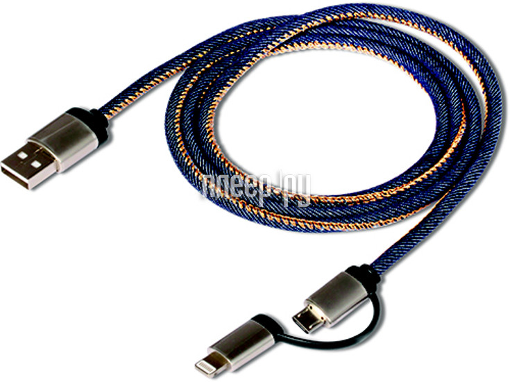  DF 8pin-micro USB-USB uJeans-01 Dark Blue 