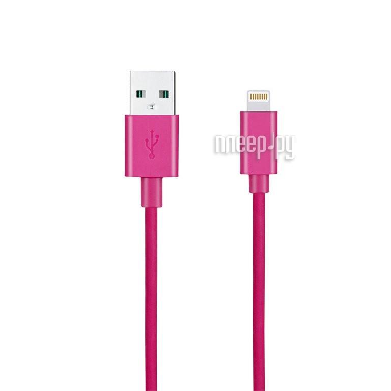  Budi USB - Lightning M8J023 1.2m Pink