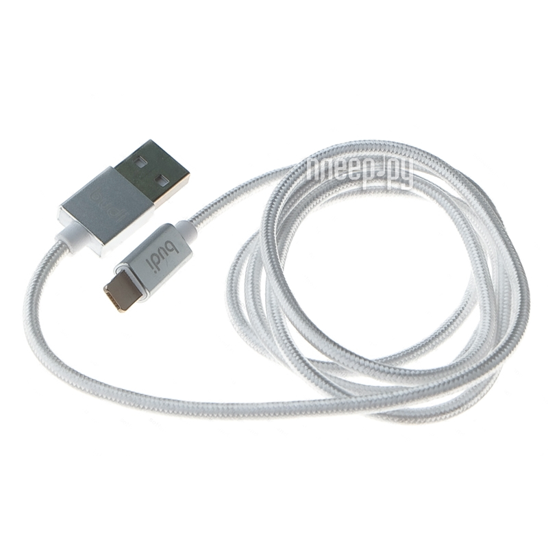  Budi USB - MicroUSB + Lightning M8J175 1m Silver