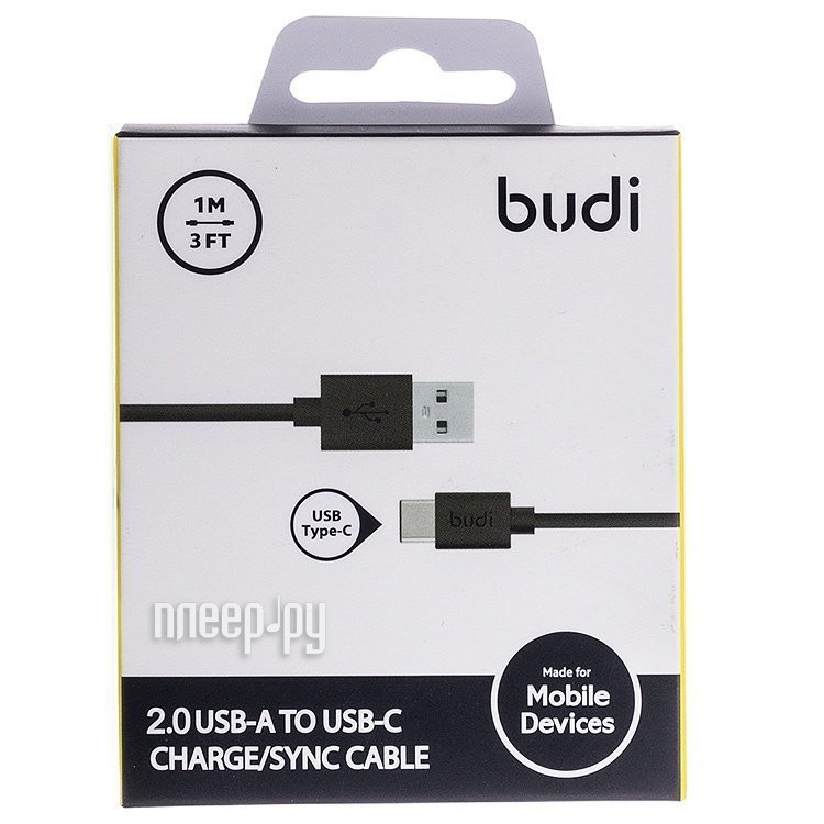  Budi USB - Type-C M8J166TC 1m Black  225 