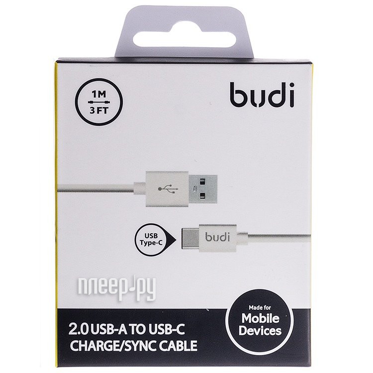 Budi USB - Type-C M8J166TC 1m White