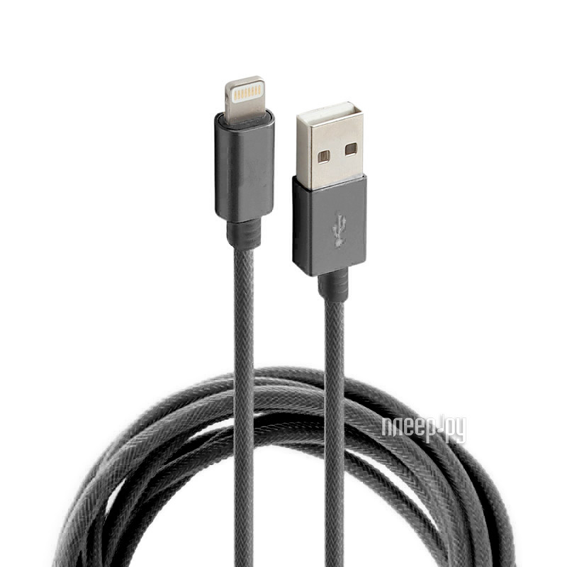  Rock USB to Lightning Metal Charge & Sync Round Cable 1.8m RCB0432 Space Grey