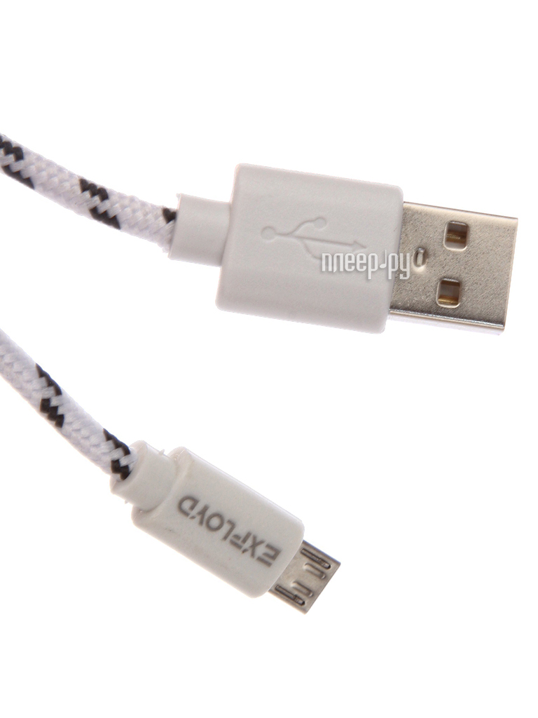  Exployd USB - microUSB 1m White EX-K-182